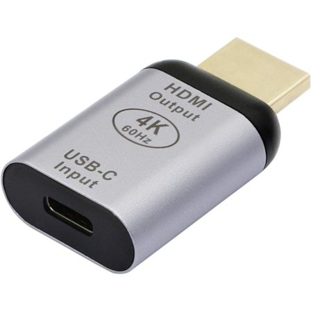 USB-C til HDMI-adapter, 4K@60Hz USB Type-C hunn til HDMI hann konverterer, for hjem og kontor, Apple-enheter støttes ikke