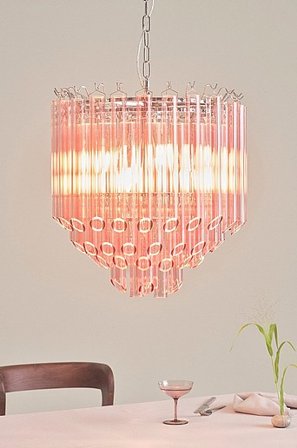 AURO kroonluchter Roze/chroom - Koop Kroonluchters & kroonlampen bij Jotex