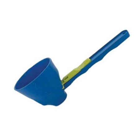 Måleskje-trakt med lengre håndtak, pulverskje for vannflaske, vannflaske-skje-trakt, trakt-skje, blå