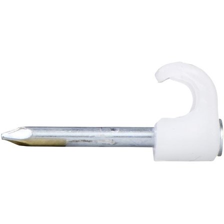 Schneider Electric TC 2032019 Spikerklips for rund kabel, 7–10 mm, 100-pakning 25 mm lengde, hvit, Installasjonsmaterial