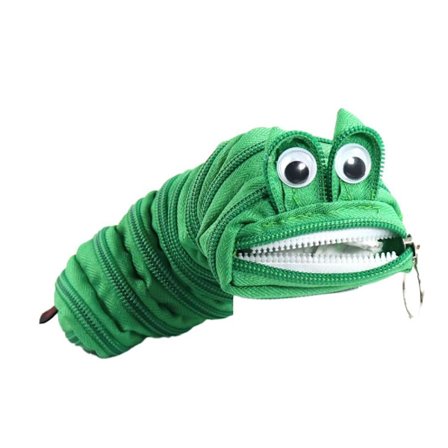 Søt blyantboks, håndlaget - lommebok, saks grønn