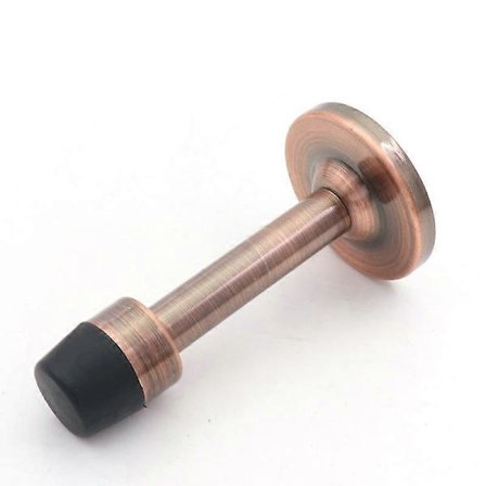 Dørstopper, kraftig solid dørstopper i rustfritt stål, enkel installasjon rød JYE