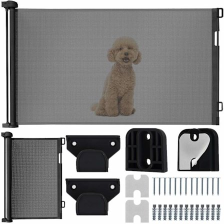 Sikkerhedsgitter / Hundegitter / Rullegardin-gitter – 86x160 cm