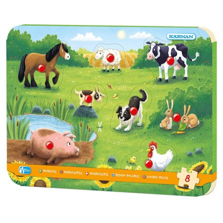 Knoppussel Av Trä 8 Bitar På Bondgården