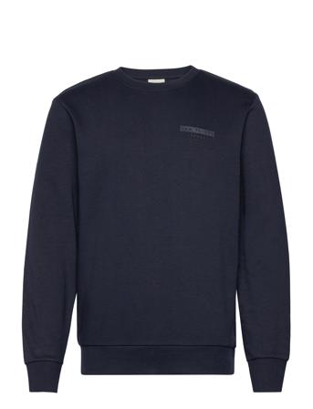 Basic Crewneck Sweater Tops Sweat-shirts & Hoodies Sweat-shirts Navy Tom Tailor