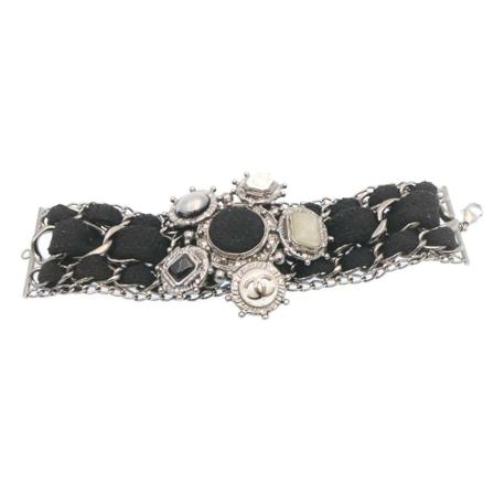 Chanel Vintage Bracelets svart, Dam Vintage Smycken, Dam, Storlek: ONE SIZE