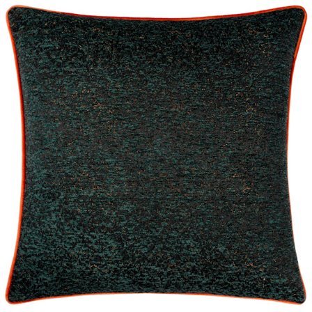 Paoletti Chenille Kuddeöverdrag med Kant 50cm x 50cm Smaragdgrön