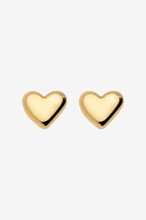 CAMILLA PIHL - The Pebble Heart Studs - Gold SizeOne Size