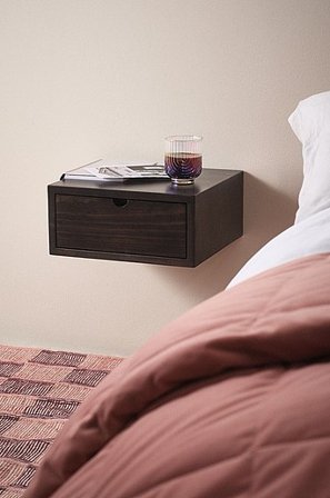 Jotex - Nachtkastje/wandkastje Zwart Zwart - WILLISTON - Koop Nachtkastjes bij Jotex