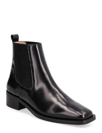 Booties - Flat - With Elastic Shoes Boots Ankle Boots Ankle Boot - Flat Sort ANGULUS