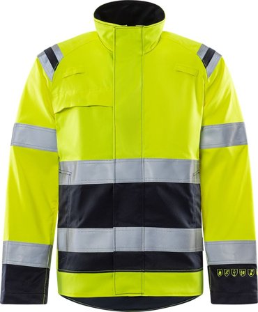 Fristads Herr Flamestat stretchjacka 4160 ATHF, klass 3, Varsel Gul/Marinblå