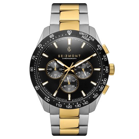 Lounet | Montre chronographe en acier inoxydable doré et argenté pour hommes - Montres bracelet - pour Hommes - Seizmont