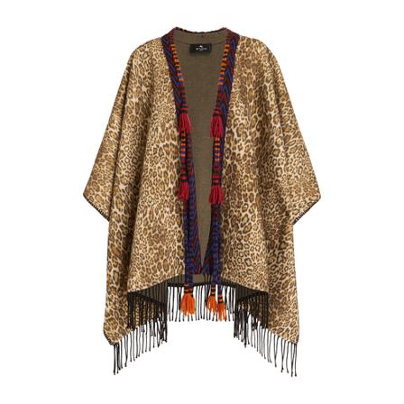 Etro Capes Brun, Dame Poncho, Størrelse: ONE Size