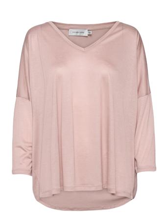 Lnmignon V-Neck Blouse Pink Lounge Nine