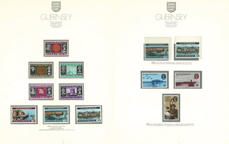 Guernsey til 1985 - Samling på løse fortryksblade - Postfrisk