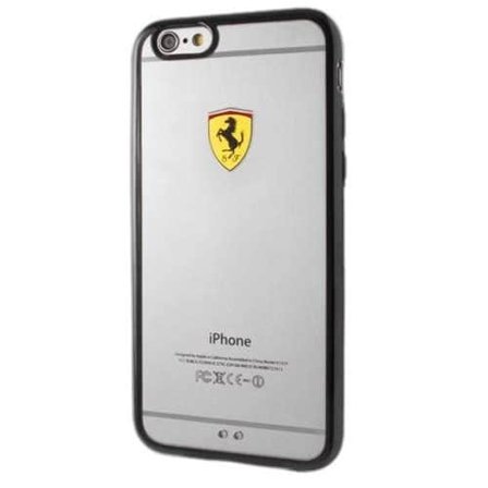 Ferrari Hardcase FEHCP6BK iPhone 6/6S racing shield transparent sort