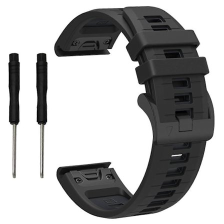 Til Garmin Fenix 8 47mm / Fenix E 47mm / Fenix 7 Quick Release Urrem Dobbeltfarvet 22mm Silico [DB]