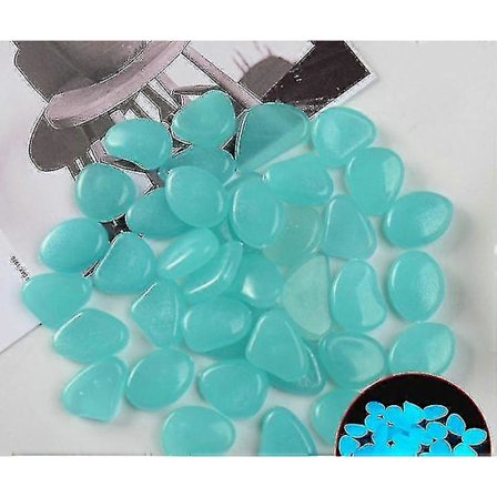 Luminous Stenar Trädgårds Akvarium Konstgjord Sten Luminous Sten 100st Ljusblå