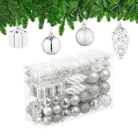 Julgransprydnader – 72 delar, julgranskulor och dekorationer