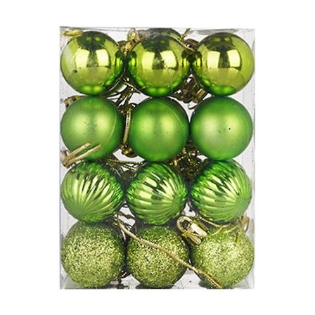 30mm Joulupallokoriste Ripustettava Koti Juhlakoriste 24kpl