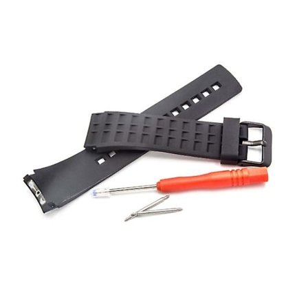 Suunto Elementum Terra -kellolle tarkoitettu silikoniranneke, musta