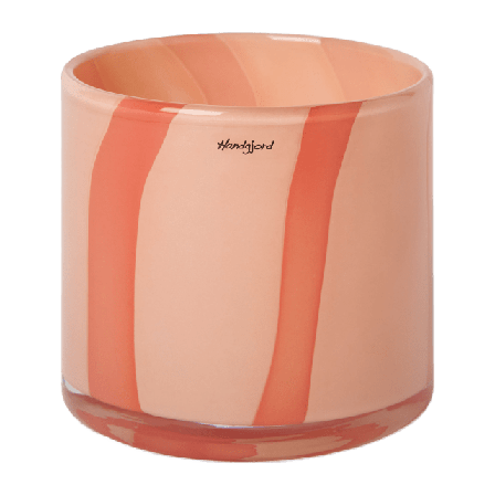 Åhléns Home Ljuslykta LUMA STRIPE 10 cm Ljus & ljusstakar Rosa ONESIZE