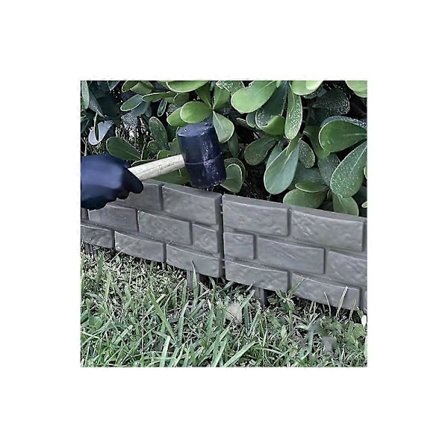 Haveimitation Stenhegn Aftageligt Patchwork Plæne Udendørs Plastikhegn 4 stk. Dekorativt Værn Lille Hegn 45cm*29.5cm (4 stk./Æske)