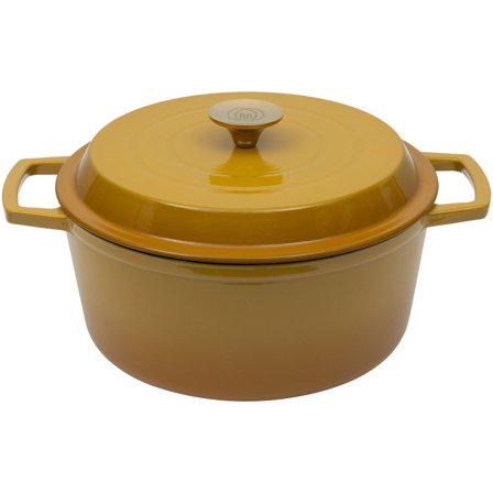 Mareld Gryde i støbejern 5 liter, gul | KitchenOne