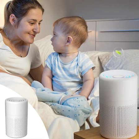 Luftrenare för Rum, Allergener, Husdjursallergi, Damm, Automatiskt Läge, Tyst