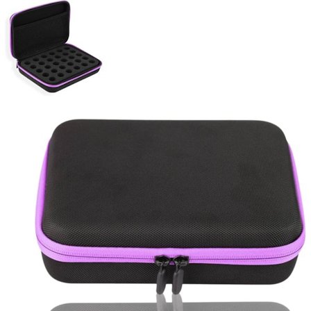 30 Flaskor Eterisk Olja Organizer Förvaringsväska, Bärväska för Eterisk Olja Hållare för Hem/Resor Eterisk Olja Förvaring (Lila)