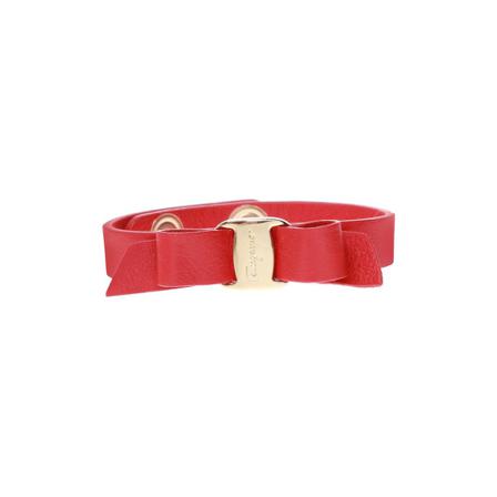 Salvatore Ferragamo, Bransoleta z kokardą Czerwony, Kobieta, Rozmiar: ONE Size