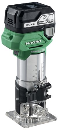 HiKOKI M1808DA Kantfräs med batterier och laddare, Maskiner