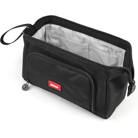 Store penalhuse til piger Super store penalhus til kvinder Lynlås Glat penalhus Pungholder Stationery Organizer Holdbare penalhuse Sort