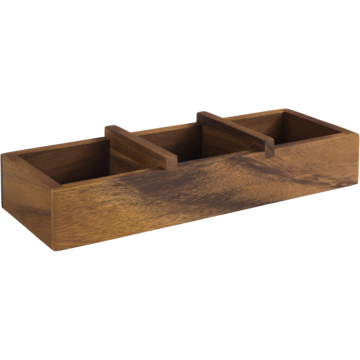 Tre-roms treboksboks APS Brun