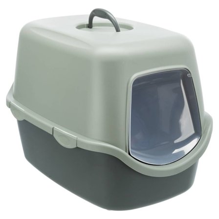 Kissanhiekkalaatikko Be Eco Vico, hupulla, 40 × 40 × 56 cm, antrasiitti/harmaanvihreä