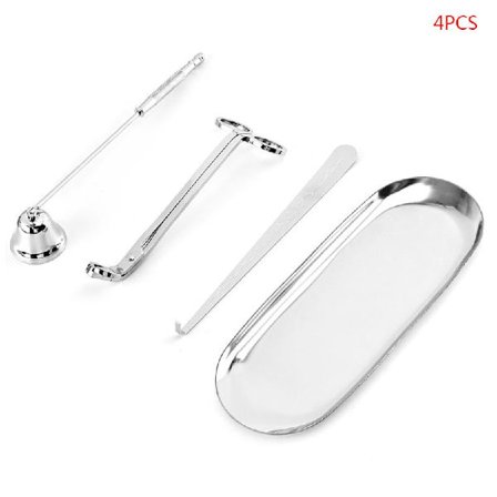 4 st Set Snuffer Wick Trimmer Dipper Bricka Plattsax