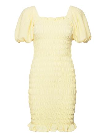 Rikko Solid Dress Dresses Cocktail Dresses Gul A-View*Betinget Tilbud
