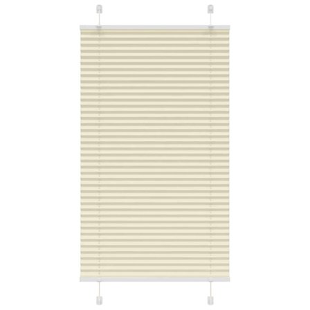 Plisserad persienn cremefärgad 80x100 cm tyg bredd 79,4 cm