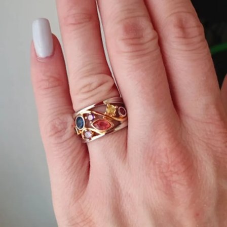 Kvinnor Torina Crystal Quartz Ionix Ring Ionix Therapy Quartz Crystal Ring