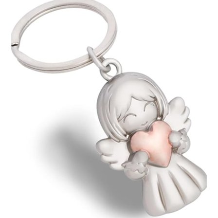 Værgeengel Nøglering Lykkebringer Vedhæng, Engel med Hjerte til Tvister eller Biler, Velegnet som Gave til Kvinder, Kæreste, Kolleger.
