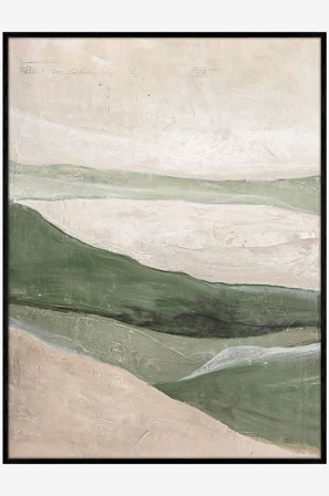Malerifabrikken - Design Målning / Green Field / 90x120 Cm / Svart ram - Grön - Tavlor - 90X120 - Från Homeroom