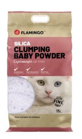 Finkornet Silica Katteperler med Babypudder - 15L