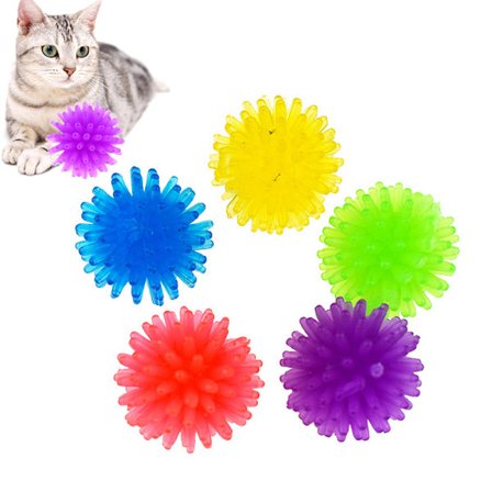 12x Cat Toys Stretch Plysch Ball Toy Ball Colorful Interactive S