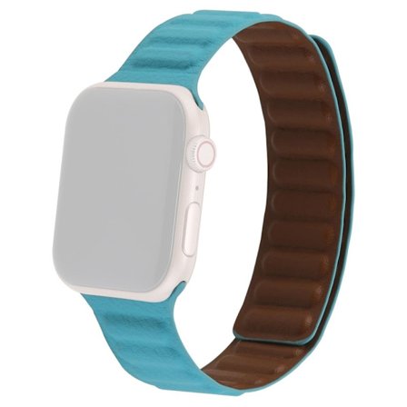 Apple Watch Series 8 (45mm) / Watch Ultra urrem i ægte læder - Søblå