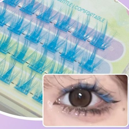 Färgade fransar Cluster Ögonfransar 01 01