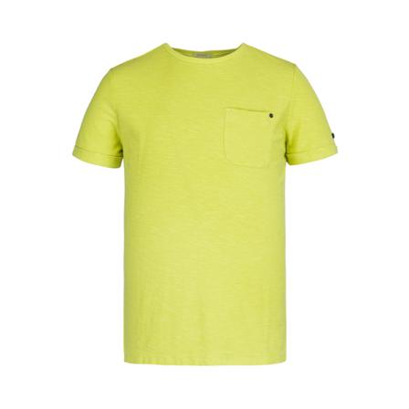 Cast Iron, T-Shirt Garment Dyed Geel, Heren, Maat:S
