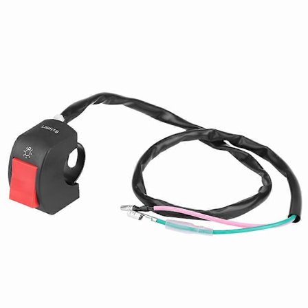22mm 7/8" Universal Motorcykelstyre Strömbrytare Strålkastare Dimljus Strömbrytare Med PÅ/AV-knapp