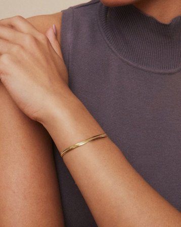 Edblad Herringbone Bracelet Gold Gylden Smykker Pige - Kids Brand Store