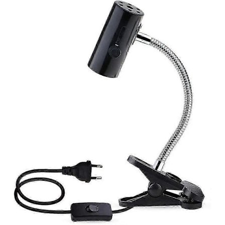 E27 lysarmatur for terrarium med 1,8 m kabel og metallklemme