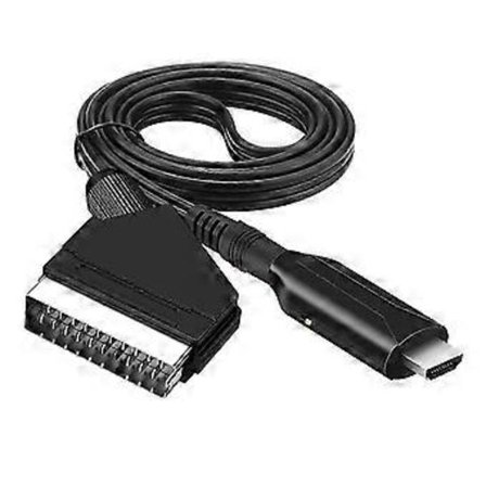 Scart till HDMI-kabel - Scart till HDMI-adapter - Allt-i-ett Scart till HDMI Audio Video Converter 1080p/720p